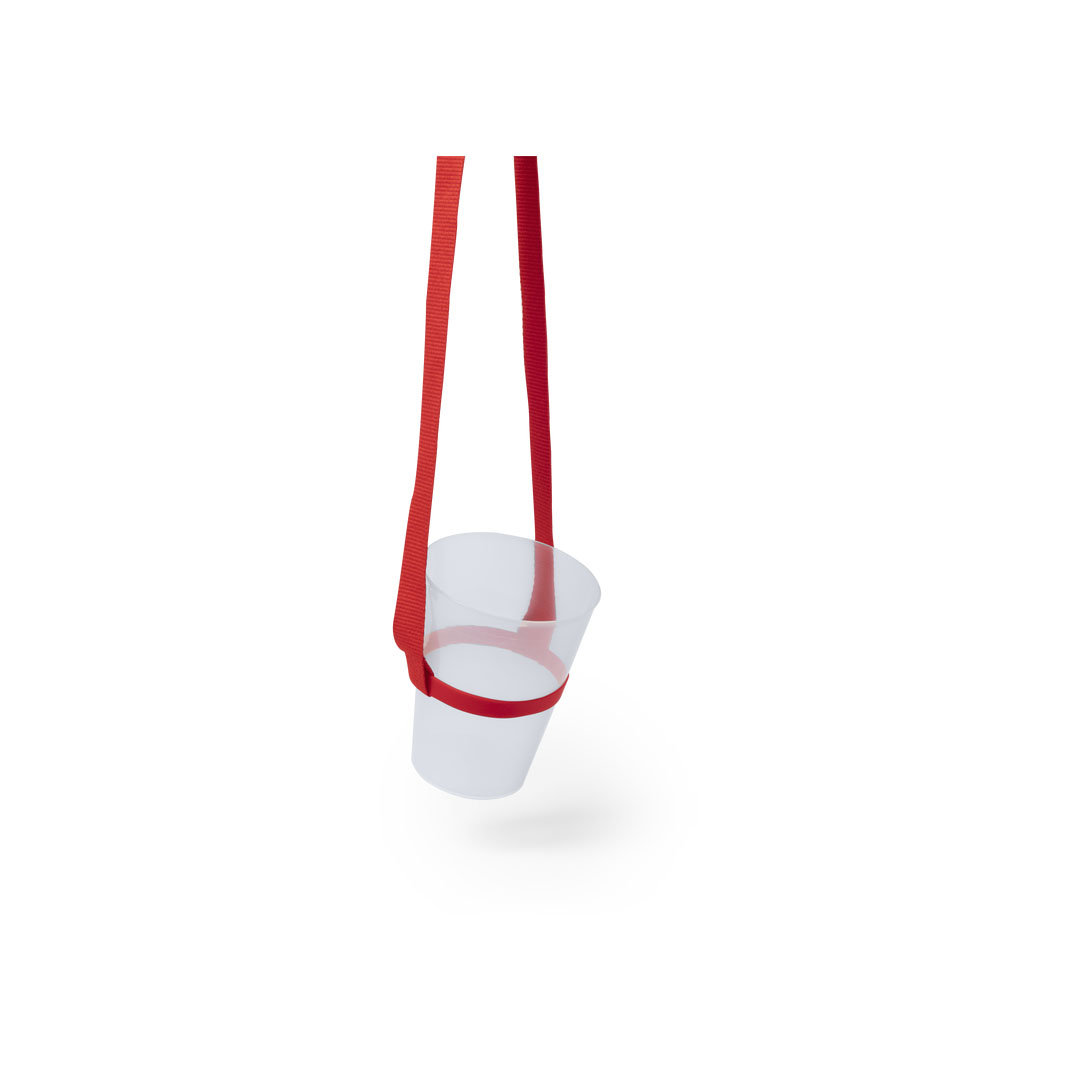 Lanyard Frinly com Suporte para Copo em Poliéster para Personalizar