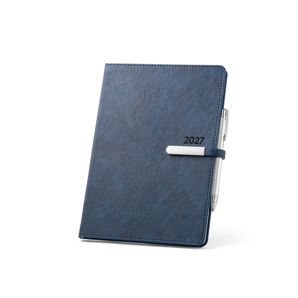 Agenda Semanal Verlaine B5 em PU com Fecho Magnético para Personalizar