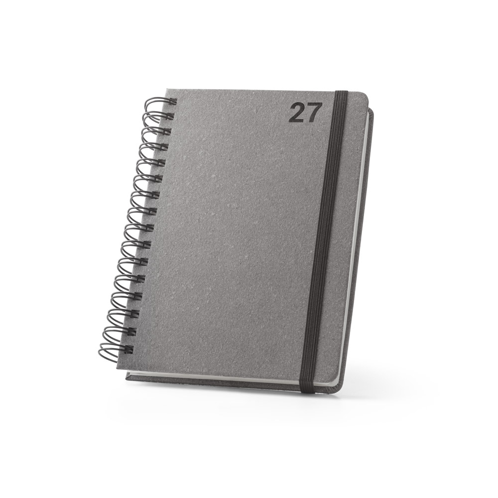Agenda Simmel A-5 Diária de Argolas e Pele Reciclada para Personalizar