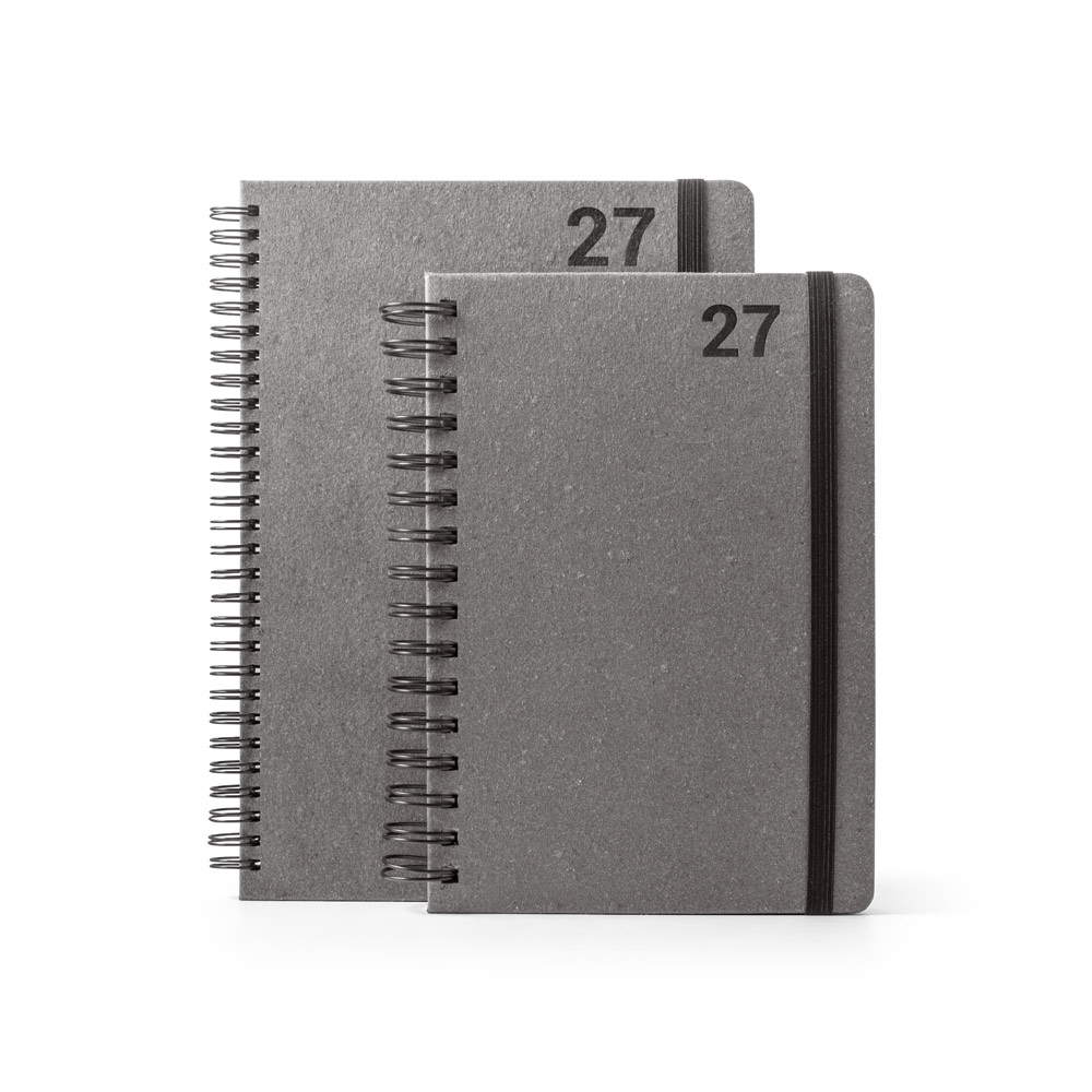 Agenda Simmel A-5 Diária de Argolas e Pele Reciclada para Personalizar