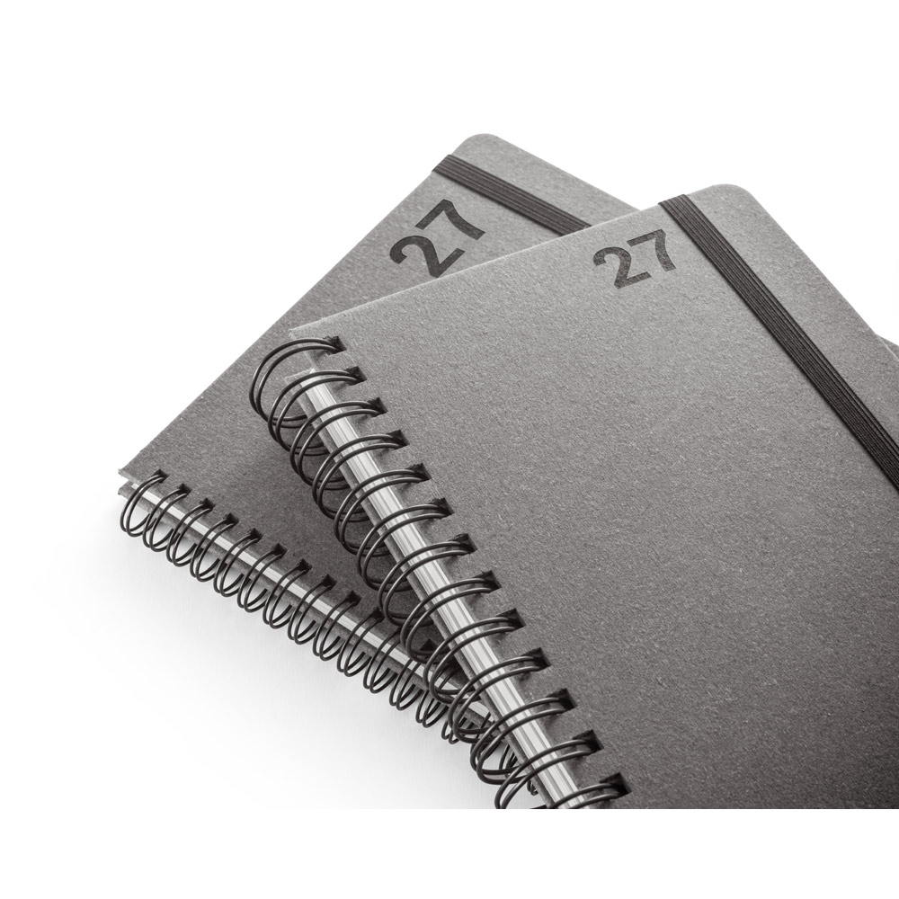 Agenda Simmel A-5 Diária de Argolas e Pele Reciclada para Personalizar