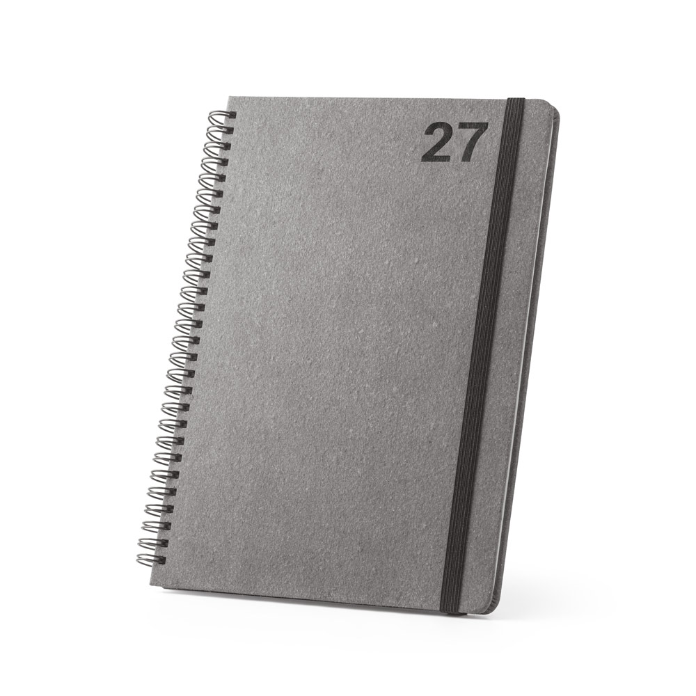 Agenda Simmel B-5 Semanal de Argolas em Pele Reciclada para Personalizar