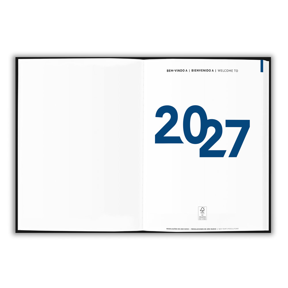 Agenda Simmel B-5 Semanal de Argolas em Pele Reciclada para Personalizar