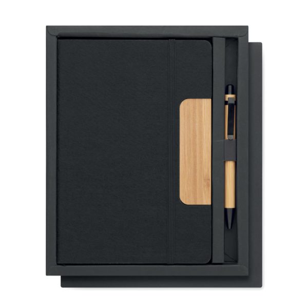 Conjunto de Caderno Notemix A5 RPET em Feltro de Capa Rígida com Suporte para Telemóvel e Caneta para Personalizar