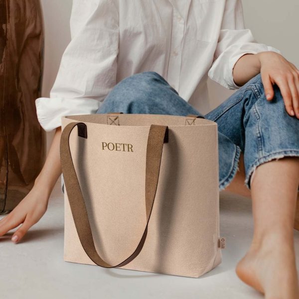 Saco Kompul da Linha Natura Fabricado em Feltro RPET para Personalizar
