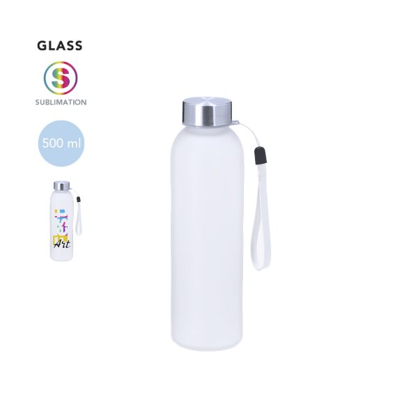 Garrafa Stevens de 500 ml em Vidro, Sublimação para Personalizar
