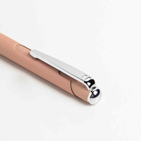 Esferográfica Writzilver em Alumínio, Elegante e com Acabamento em Borracha para Personalizar