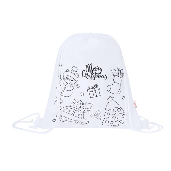 Mochila Taky de Natal Infantil para Colorir em Rpet para Personalizar