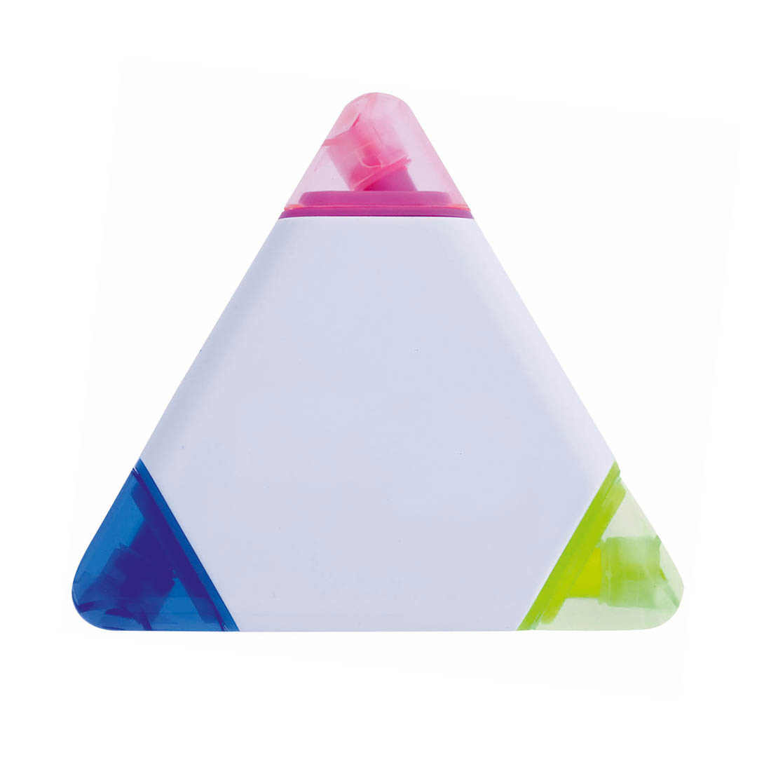 Marcador Trico Fluorescente de 3 Cores com Corpo Triangular para Personalizar