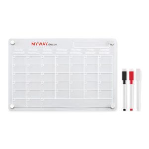 Agenda Mensal Magnética Planit em Acrílico de Tamanho A4 para Personalizar