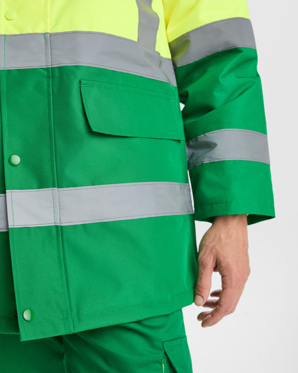 Parka Acolchoada de Alta Visibilidade Merak Bicolor para Personalizar