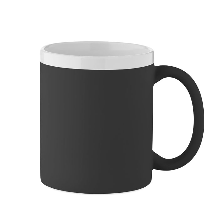 Caneca de Cerâmica Mugiva em Grés com Exterior Mate e Interior e Rebordo Brancos para Personalizar