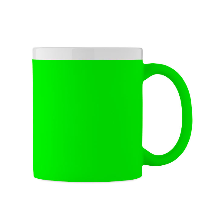 Caneca de Cerâmica Mugiva em Grés com Exterior Mate e Interior e Rebordo Brancos para Personalizar
