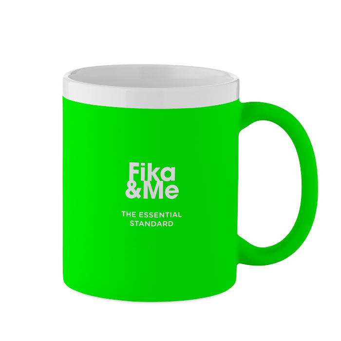 Caneca de Cerâmica Mugiva em Grés com Exterior Mate e Interior e Rebordo Brancos para Personalizar