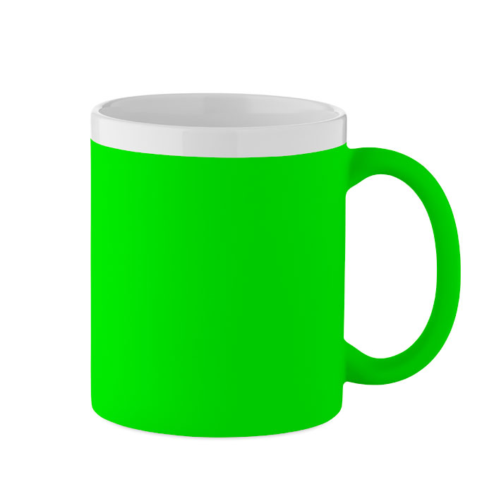 Caneca de Cerâmica Mugiva em Grés com Exterior Mate e Interior e Rebordo Brancos para Personalizar