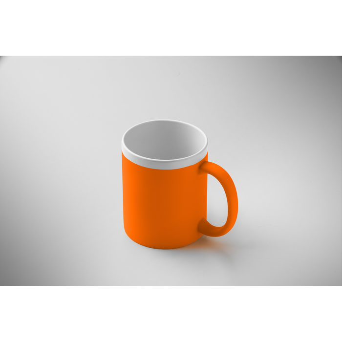 Caneca de Cerâmica Mugiva em Grés com Exterior Mate e Interior e Rebordo Brancos para Personalizar