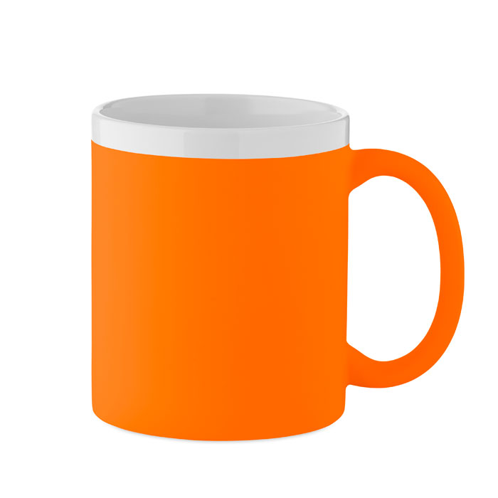 Caneca de Cerâmica Mugiva em Grés com Exterior Mate e Interior e Rebordo Brancos para Personalizar