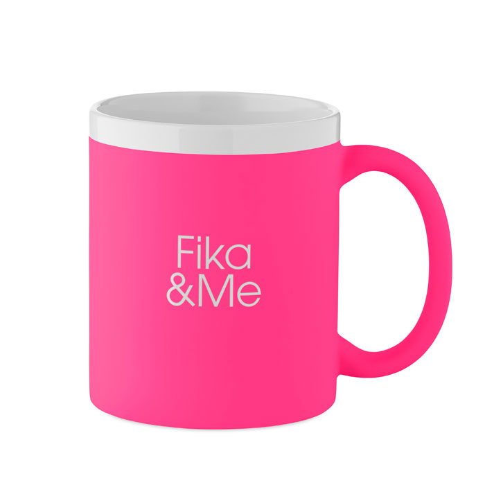 Caneca de Cerâmica Mugiva em Grés com Exterior Mate e Interior e Rebordo Brancos para Personalizar