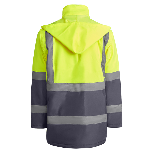 Parka Acolchoada de Alta Visibilidade Merak Bicolor para Personalizar