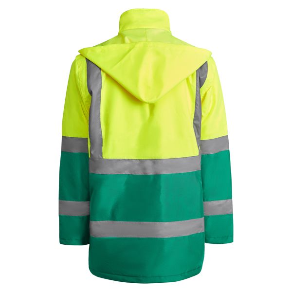 Parka Acolchoada de Alta Visibilidade Merak Bicolor para Personalizar