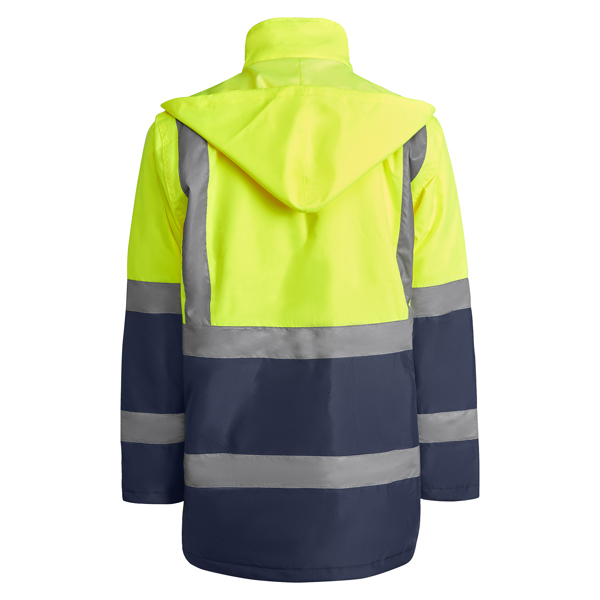 Parka Acolchoada de Alta Visibilidade Merak Bicolor para Personalizar