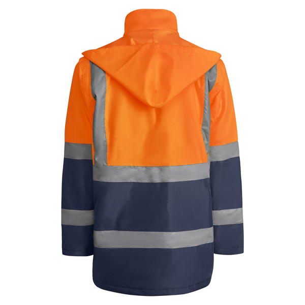Parka Acolchoada de Alta Visibilidade Merak Bicolor para Personalizar