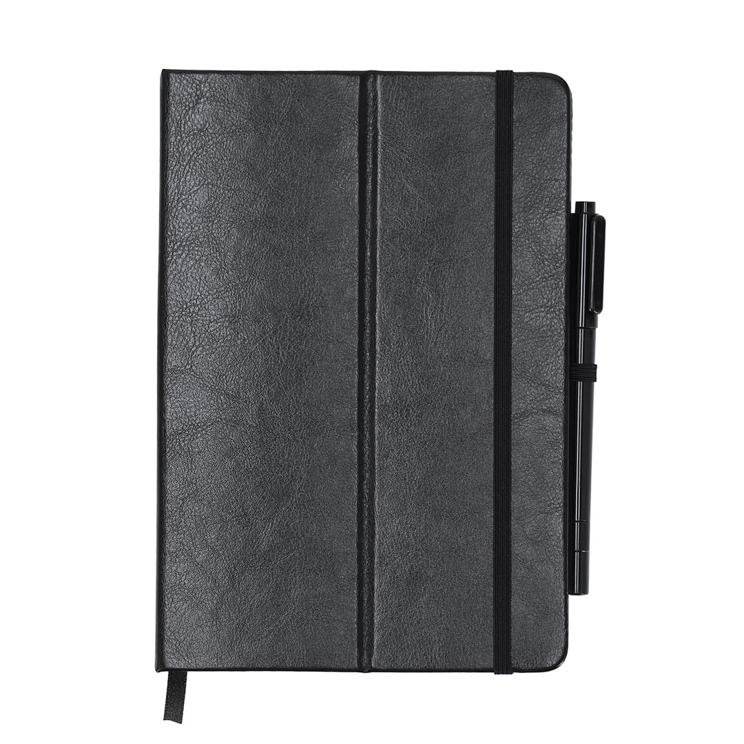 Bloco de Notas Kudar de Quadro Negro em PU Reciclado para Personalizar