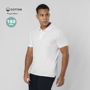 Pólo Adulto  Branco Charles Malha Piqué 180g para Personalizar