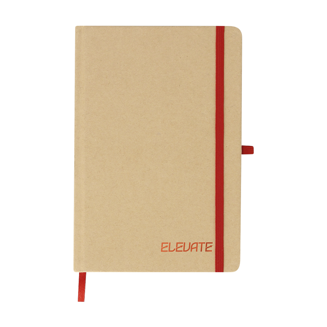 Bloco de Notas Natyel com Capa Branca Rígidas em Cartão Reciclado para Personalizar