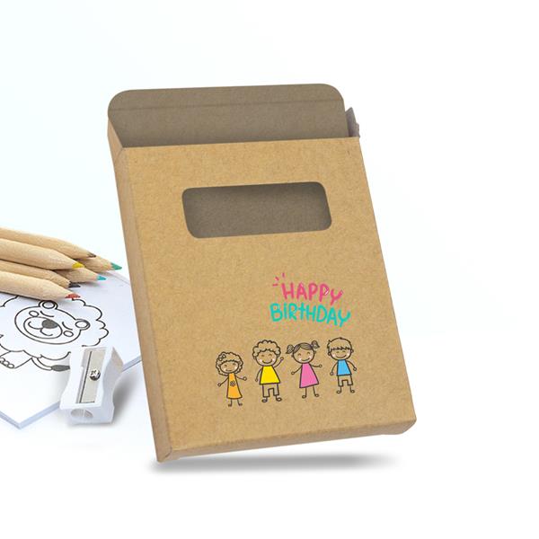 O Conjunto Drawyon Contém 6 Lápis de Cor Afia e Desenhos para Personalizar