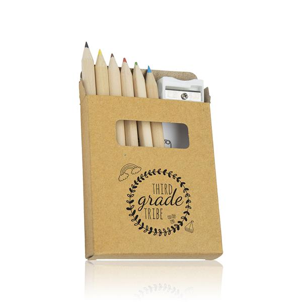 O Conjunto Drawyon Contém 6 Lápis de Cor Afia e Desenhos para Personalizar