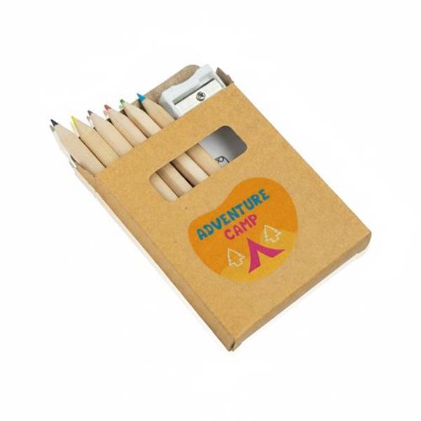O Conjunto Drawyon Contém 6 Lápis de Cor Afia e Desenhos para Personalizar