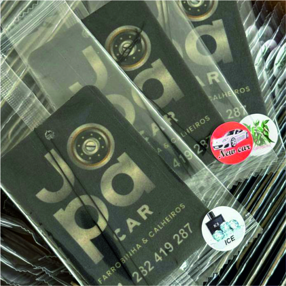 Ambientador para Automóveis em Cartão com Aroma Personalizados
