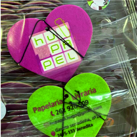 Ambientador para Automóveis em Cartão com Aroma Personalizados