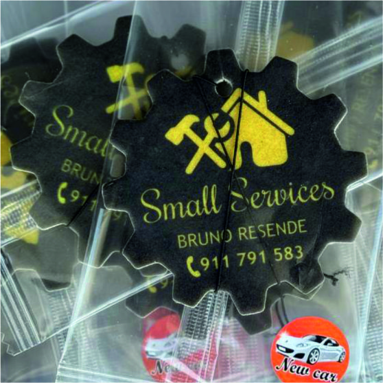 Ambientador para Automóveis em Cartão com Aroma Personalizados