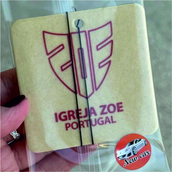 Ambientador para Automóveis em Cartão com Aroma Personalizados