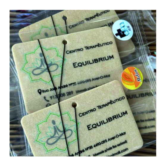 Ambientador para Automóveis em Cartão com Aroma Personalizados