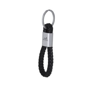 Porta-Chaves Serlong Elegante com Cordão de Couro PU Trançado para Personalizar