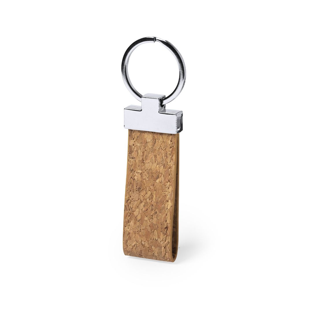 Porta-Chaves Branko da Linha da Natura em Cortiça Natural para Personalizar