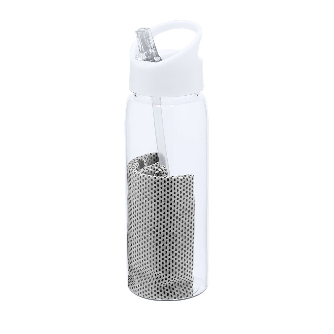 Conjunto Garyl Garrafa e Toalha em RPET de 800ml para Personalizar