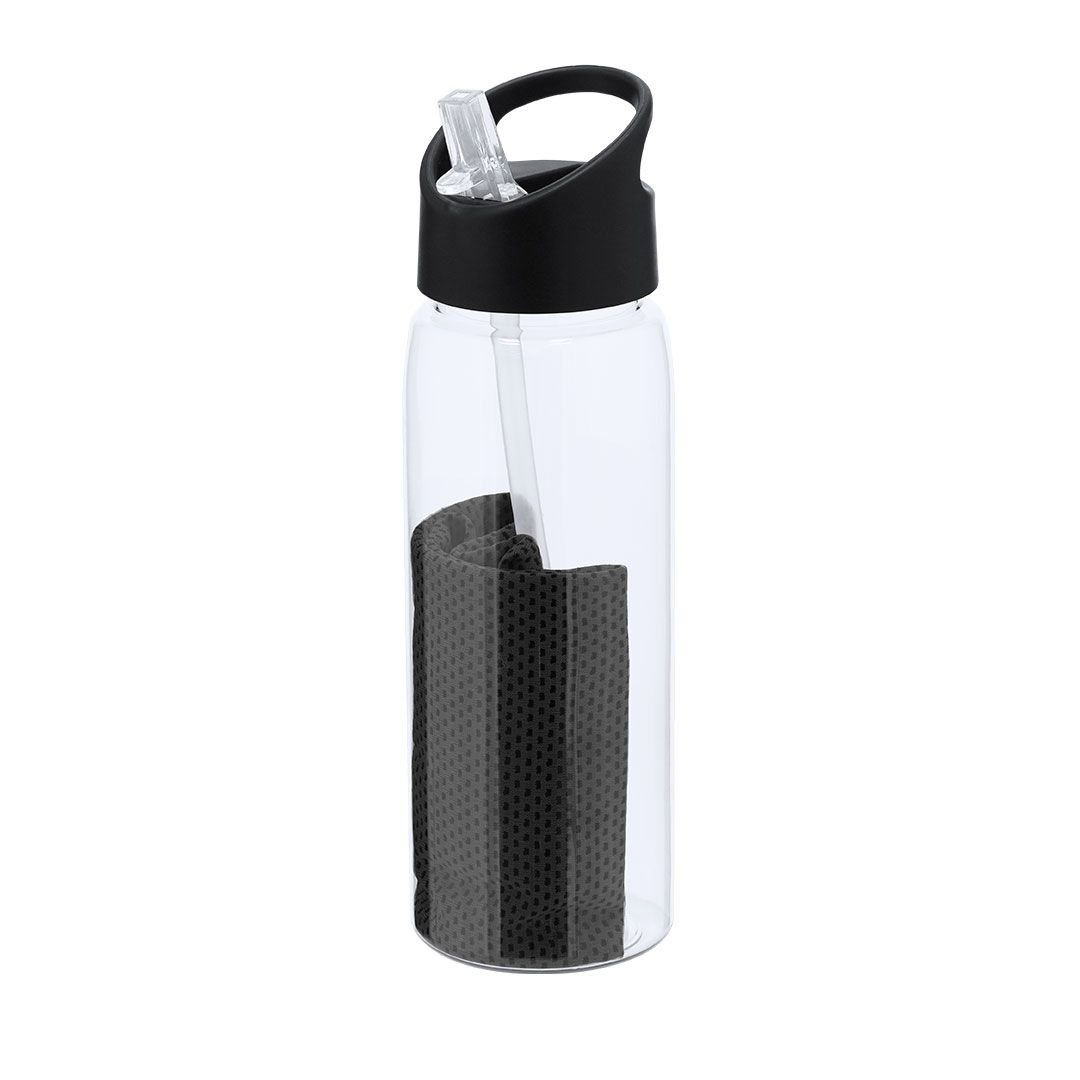 Conjunto Garyl Garrafa e Toalha em RPET de 800ml para Personalizar