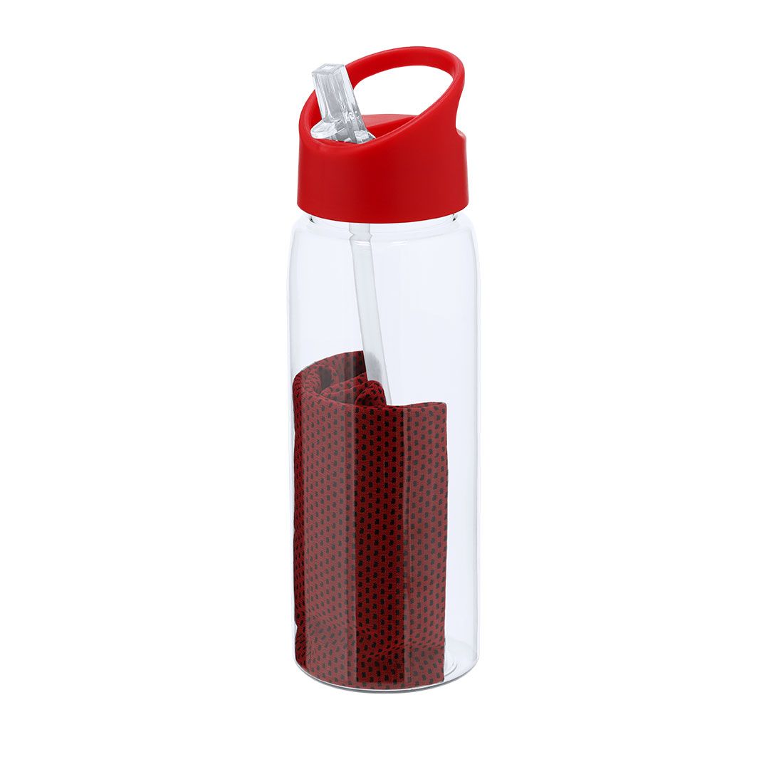 Conjunto Garyl Garrafa e Toalha em RPET de 800ml para Personalizar