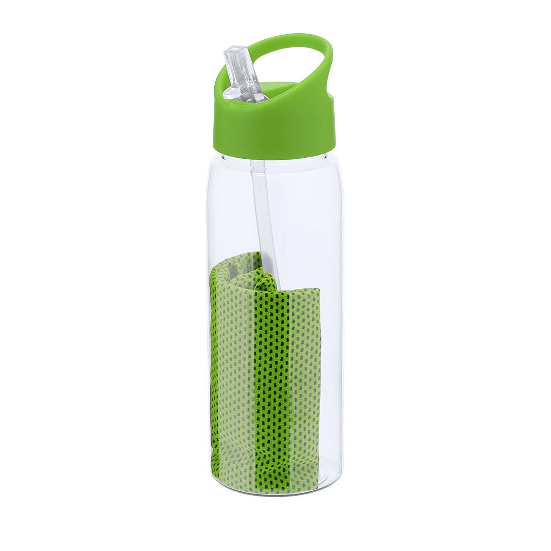 Conjunto Garyl Garrafa e Toalha em RPET de 800ml para Personalizar