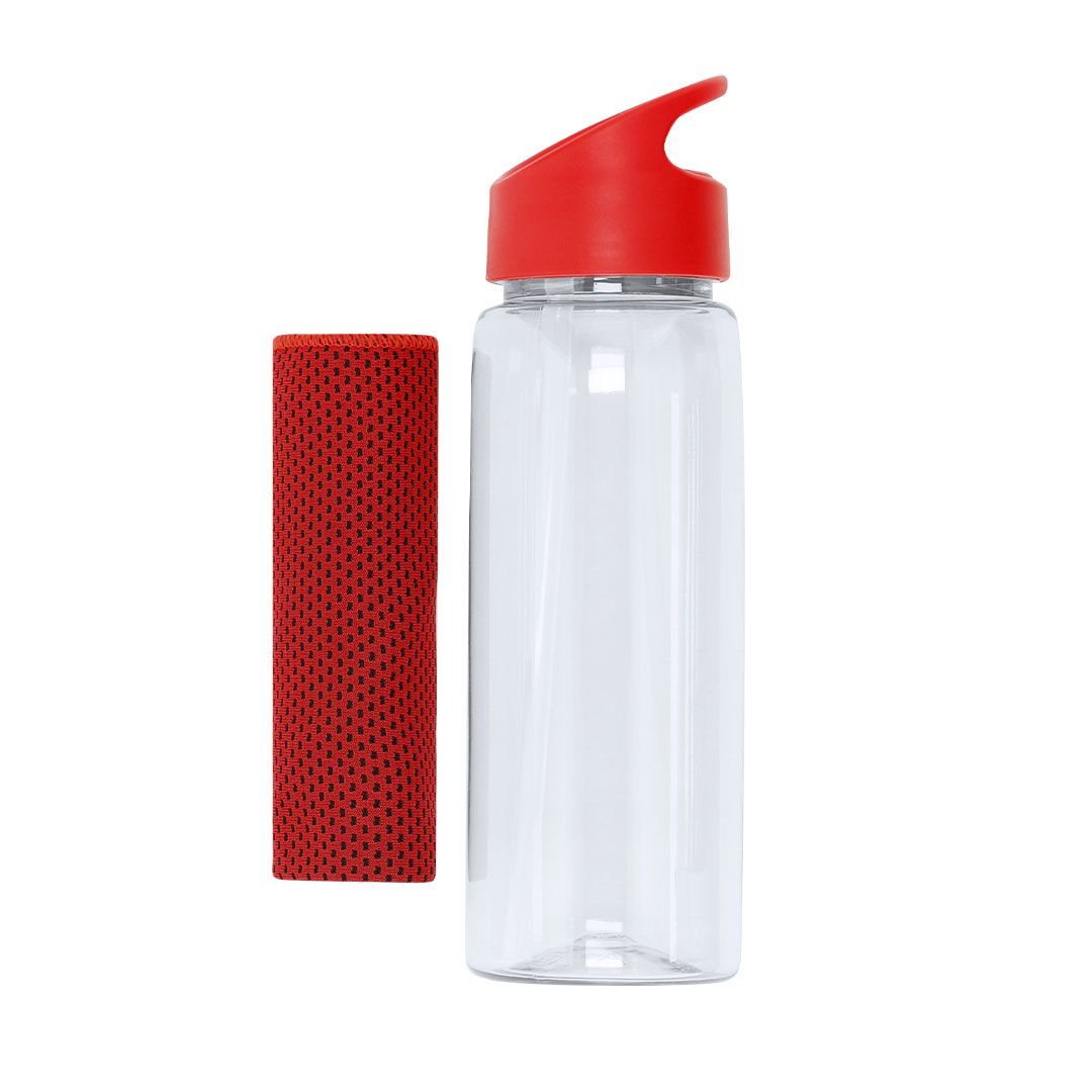 Conjunto Garyl Garrafa e Toalha em RPET de 800ml para Personalizar