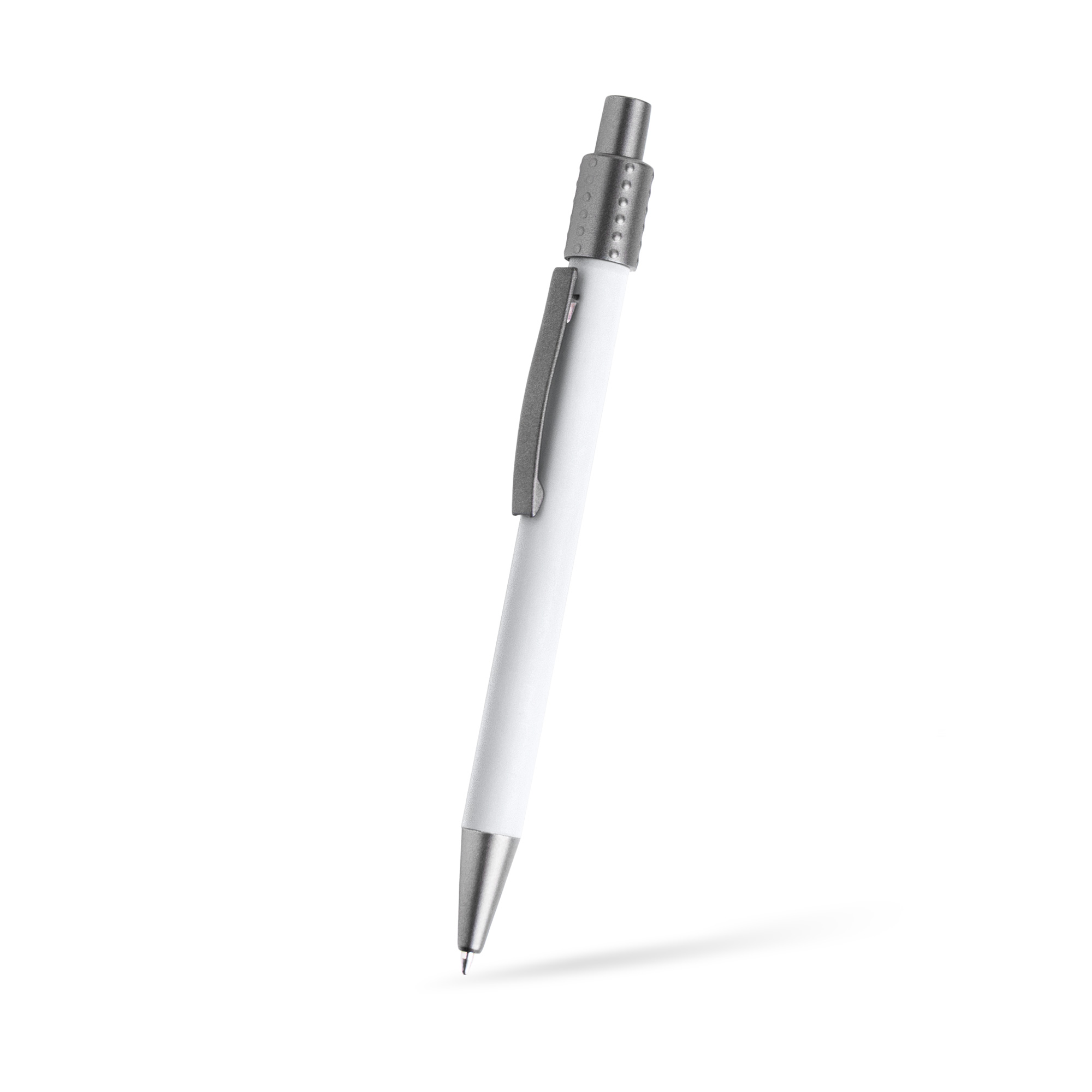 Esferográfica Spinno com Corpo em Alumínio e Acabamento em Toque de Borracha para Personalizar
